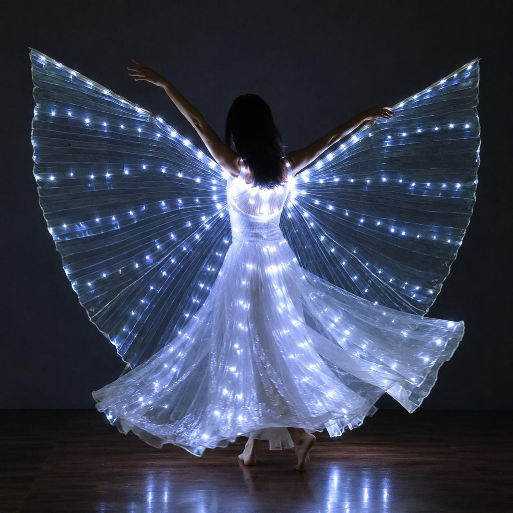 LED Luminous Butterfly Wings Costume, Light Up Dance Prop for Parties