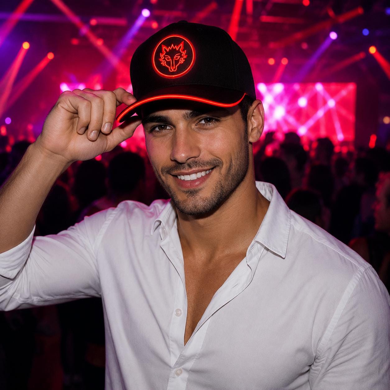 LED Rave Caps | LED Light Up Baseball Cap for Rave Party, Masquerade Party & Carnival Party | Glowing Hip Hop Hat | Neon Light up Cap