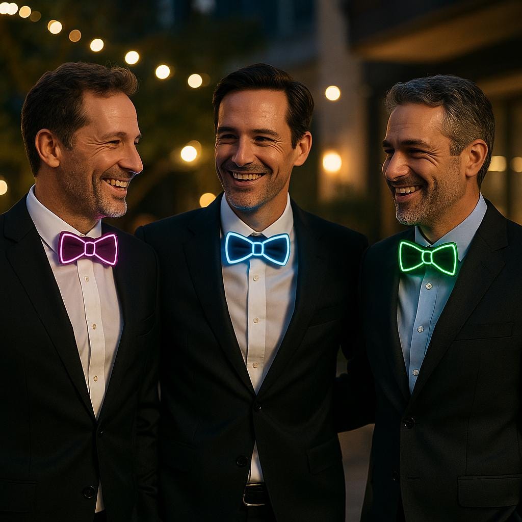 LED Light Up Bow Tie for Rave Party, Masquerade Party & Carnival Party | Glow in the Dark Luminous Neck Bow Tie for Festival and Halloween