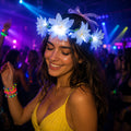 LED Rave Neon Headband, Light Up Elastic Dance Headband, Festival Hair Accessory for Women & Girls, Rave Party Headwear, Masquerade Party
