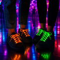 LED Light Up Shoelaces, Flashing Glow Shoe Laces with 3 Light Modes, Neon Festival Shoe Laces For Rave, Masquerade and Carnival Party