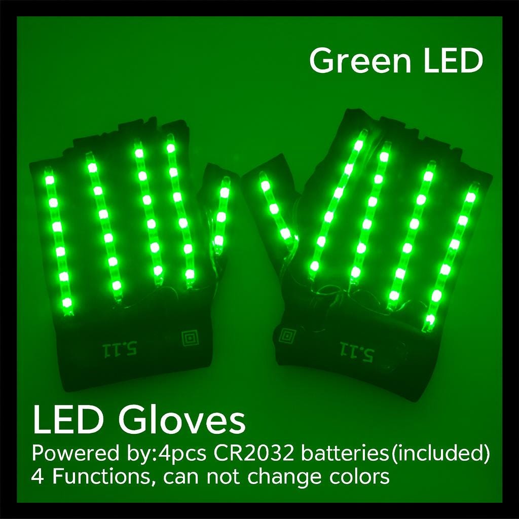 LED Light Up Gloves - Glow Finger Lighting Gloves, Rave Party Accessories, Masquerade Party Costume, Carnival Party Performance Gloves