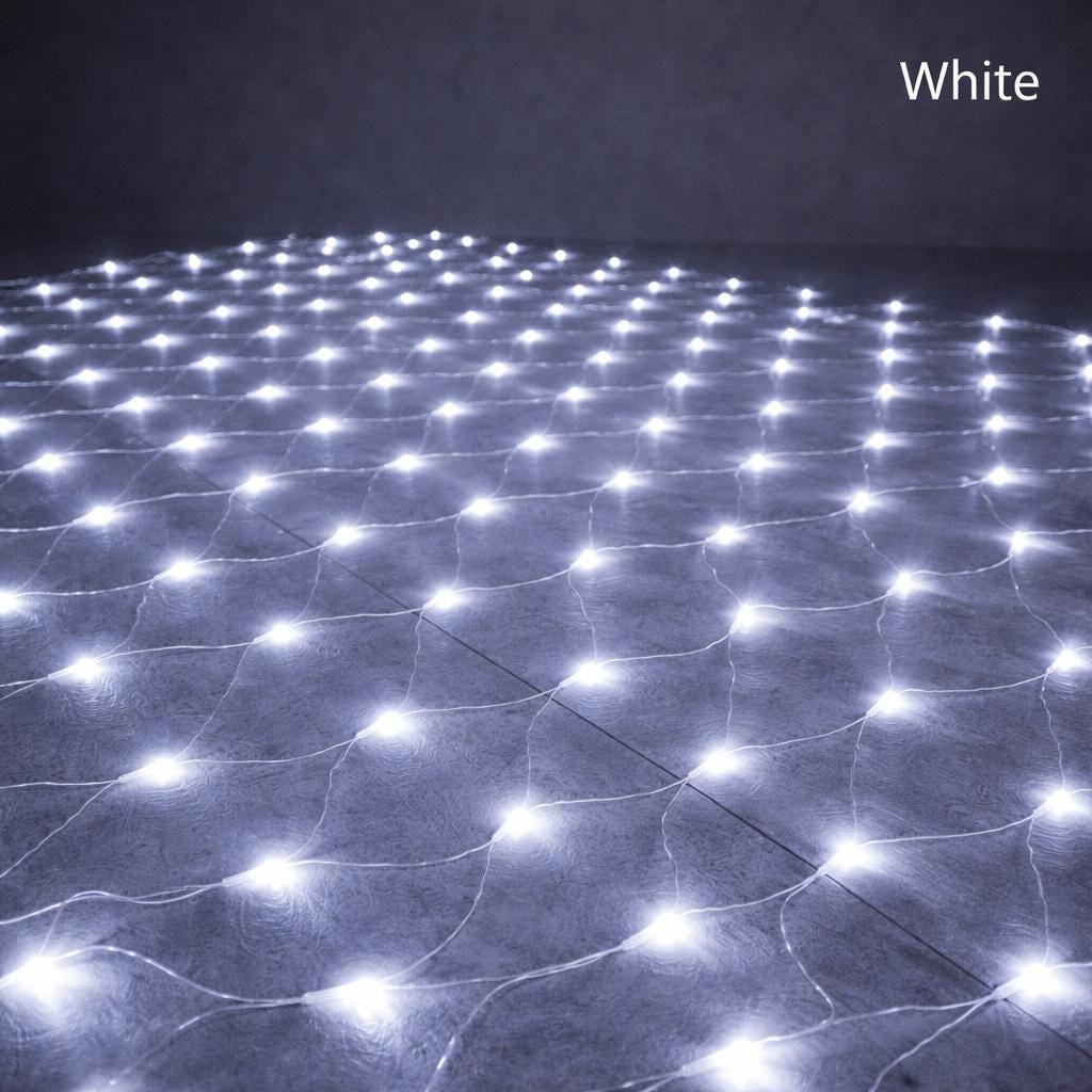 LED Net String Lights with 8 Lighting Modes, Indoor Outdoor Decorative Mesh Lights, Rave Party, Masquerade Party & Carnival Party Decor