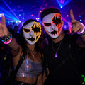 LED Glow Mask – Light Up Masquerade Mask for Rave Party, Carnival Party & Halloween Costume, Luminous Cosplay Face Mask, Festival Dance Mask
