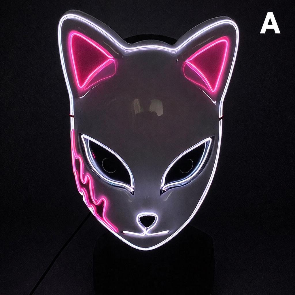 LED Rave Mask for Rave Party, Masquerade Party & Carnival Party | Luminous Glow Face Mask | Halloween Costume Cosplay Festival Decor