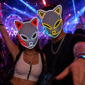 LED Rave Mask for Rave Party, Masquerade Party & Carnival Party | Luminous Glow Face Mask | Halloween Costume Cosplay Festival Decor