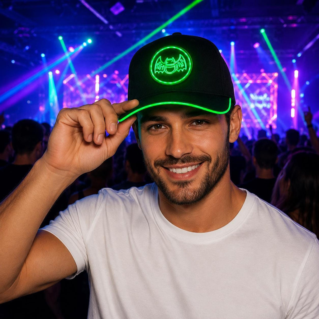 LED Rave Caps | LED Light Up Baseball Cap for Rave Party, Masquerade Party & Carnival Party | Glowing Hip Hop Hat | Neon Light up Cap