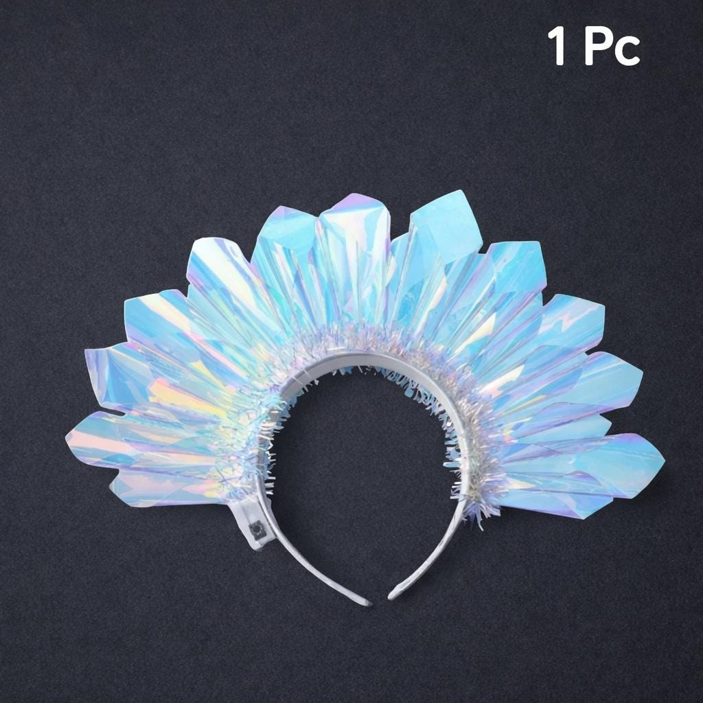 Light Up Laser Headband, LED Glowing Hair Hoop for Rave Party, Masquerade Party & Carnival Party, Festival Hair Accessory,Halloween Headband