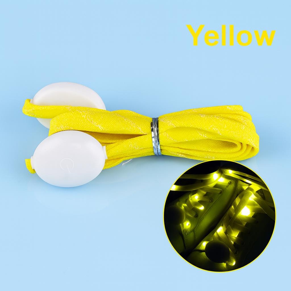 LED Light Up Shoelaces, Flashing Glow Shoe Laces with 3 Light Modes, Neon Festival Shoe Laces For Rave, Masquerade and Carnival Party