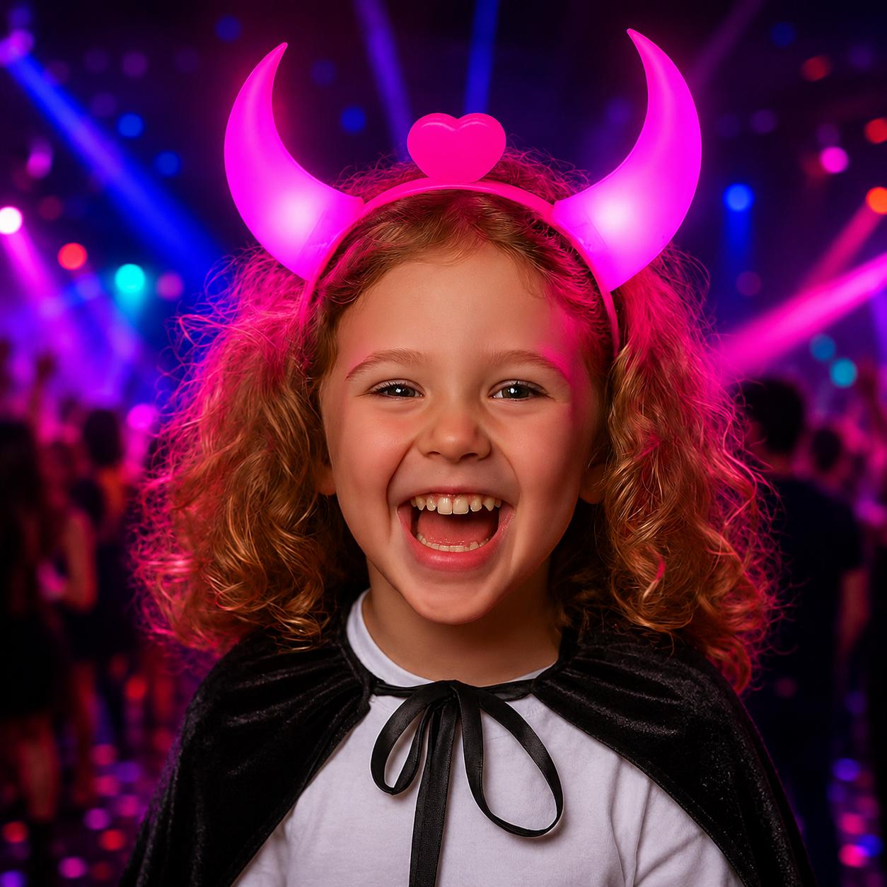 LED Devil Horn Headband, Light Up Flashing Horns Headpiece, Rave Party Accessory, Masquerade Party Costume, Carnival Party Headband