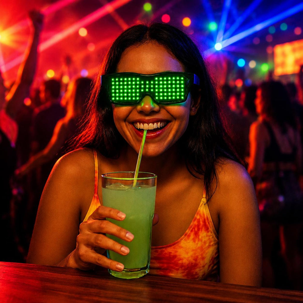 LED Party Glasses Flashing Luminous Eyewear, Light Up Concert Sunglasses, Rave Party & Masquerade Party Glasses, Carnival Party Eyewear