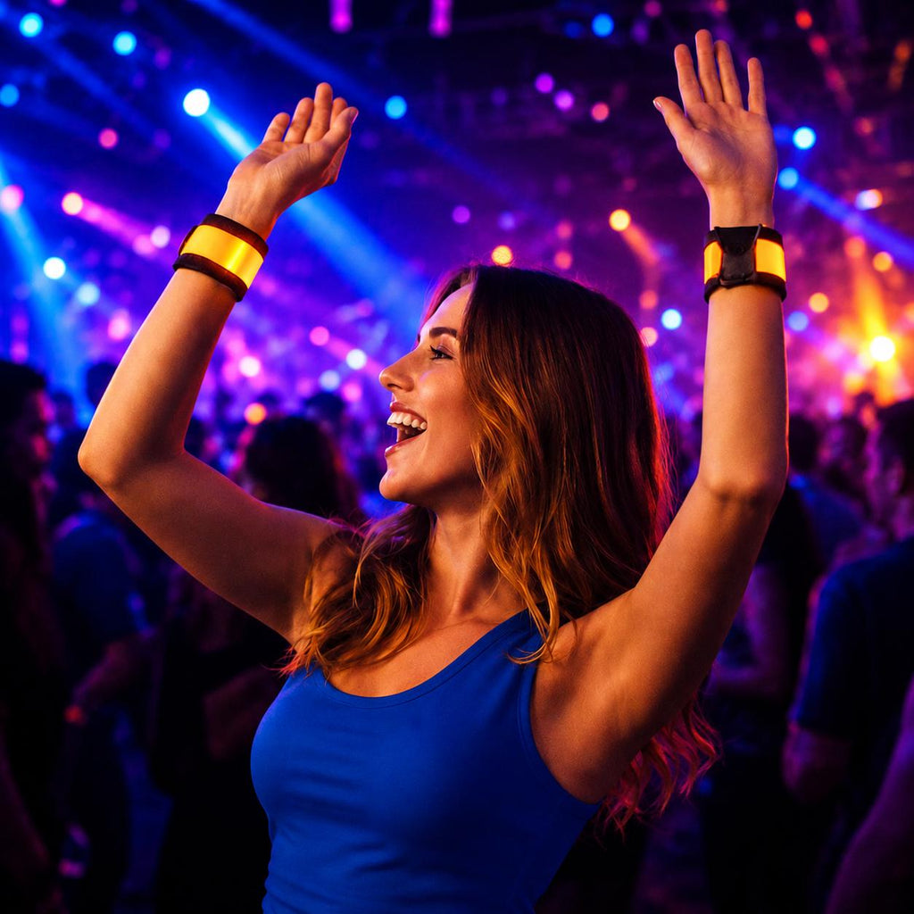LED Safety Armband Light Up Wristband for Running Cycling & Walking, Glow Arm Leg Band, Rave Party Accessory, Masquerade Party Light Band