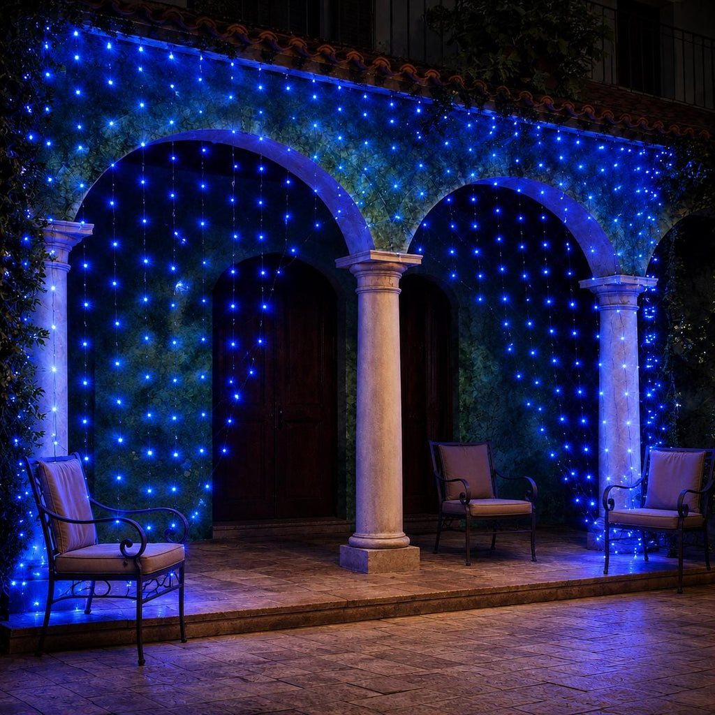 LED Net String Lights with 8 Lighting Modes, Indoor Outdoor Decorative Mesh Lights, Rave Party, Masquerade Party & Carnival Party Decor