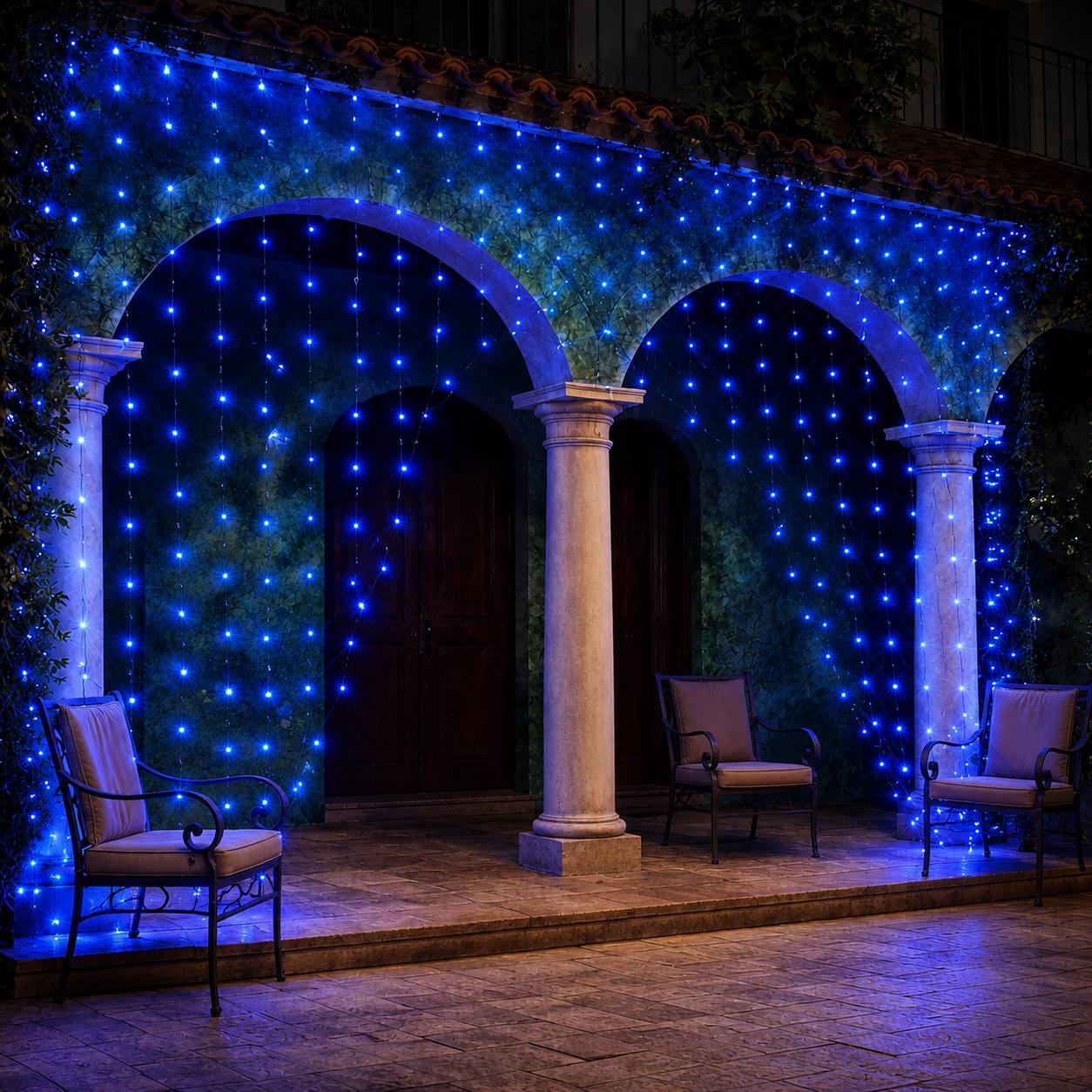 LED Net String Lights with 8 Lighting Modes, Indoor Outdoor Decorative Mesh Lights, Rave Party, Masquerade Party & Carnival Party Decor