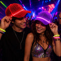 LED Fiber Optic Glow Cap – Light Up Festival Hat for Rave , Carnival Party & Masquerade Party, Luminous Running Cap, LED Costume Accessory