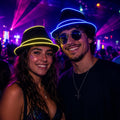 LED Light Up Top Hat for Unisex, Glowing Costume Hat, Luminous Party Hat for Rave, Masquerade & Carnival Party, LED Rave Party Hat