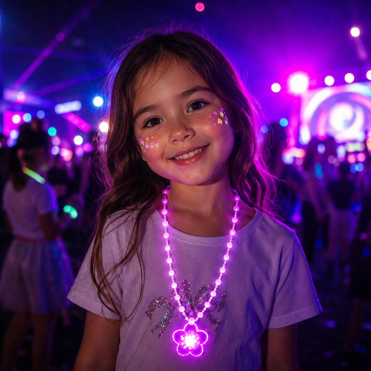 LED Glowing Pendant Necklace, Light Up Flashing Party Necklace, Luminous Glow Necklace For Rave, Carnival & Masquerade Party | LED Necklace