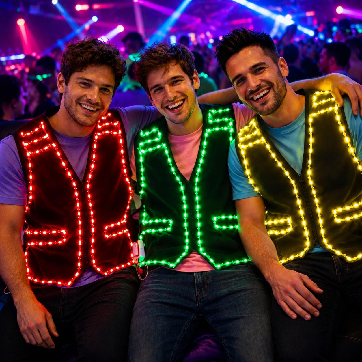 LED Light Up Dance Suit Vest for Men, Bluetooth Glow Performance Costume, DJ Stage Outfit, Rave Party Clothing, Masquerade Party Costume