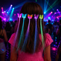 LED Light Up Hair Braid Clip, Glowing Hair Extension Hairpin, Festival Hair Accessory For Rave, Masquerade & Carnival Party | Butterfly Clip