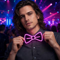 LED Light Up Bow Tie for Men, Glowing Luminous Bow Tie, Festival Costume Accessory for Rave, Masquerade & Carnival party,Night Party Bow Tie