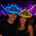 LED Light Up Cowboy Hat, Neon Western Cowgirl Hat for Rave, Masquerade & Carnival Party, Festival Costume Accessory, Beach Sun Hat for Adult