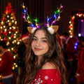 LED Elk Reindeer Headband for Women & Girls, Light Up Reindeer Antler Headwear,  Rave Party, Masquerade Party, Carnival Party, New Year Gift