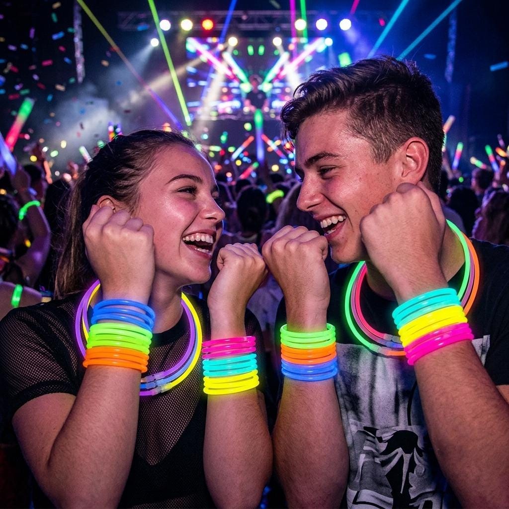 Glow Sticks Party Bracelets & Necklaces Glow in The Dark Party Favors for Rave Party Masquerade Party Carnival Party Birthday Festival