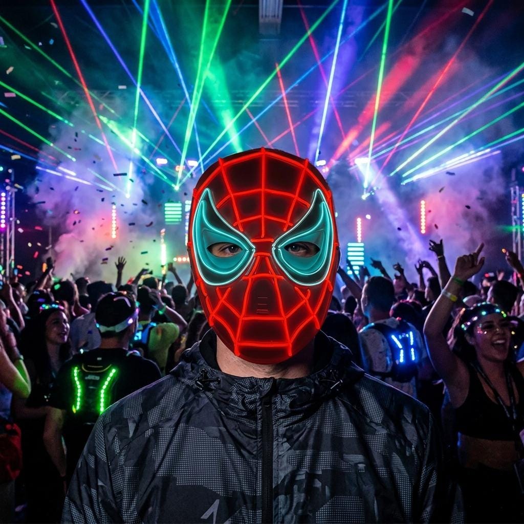 LED Luminous Full Face Halloween Mask, Cosplay Disguise Mask for Kids & Teens, Light Up Mask for Rave, Masquerade and Carnival Party | Masks