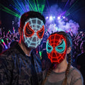 LED Luminous Full Face Halloween Mask, Cosplay Disguise Mask for Kids & Teens, Light Up Mask for Rave, Masquerade and Carnival Party | Masks
