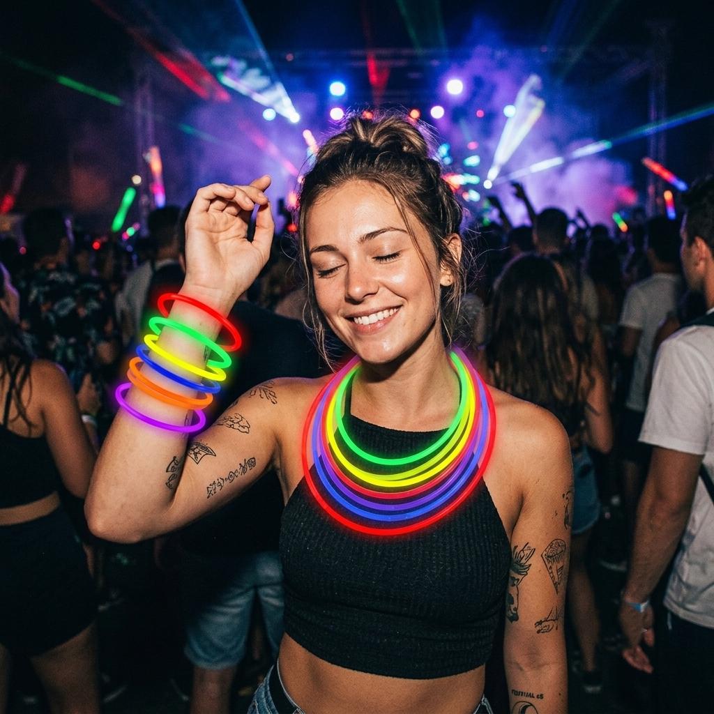 Glow Sticks Party Bracelets & Necklaces Glow in The Dark Party Favors for Rave Party Masquerade Party Carnival Party Birthday Festival